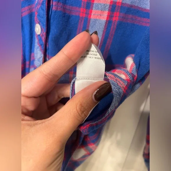 RAILS Hunter Plaid Button Down Red White and Blue Size S - Picture 5 of 8